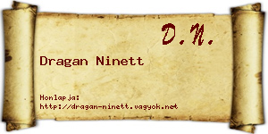 Dragan Ninett névjegykártya